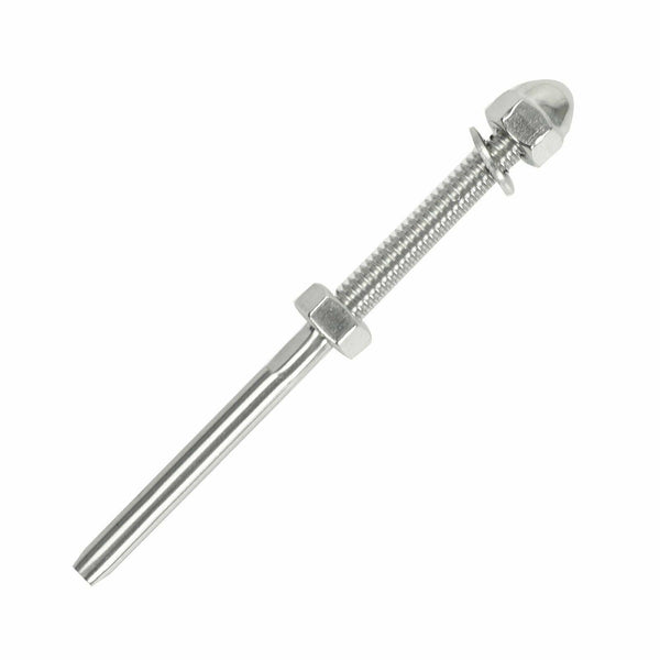 Stainless Steel T316 Swage Threaded Tensioner End Fitting 1/8" Cable Railing X20 - www.blackhorse-racing.com