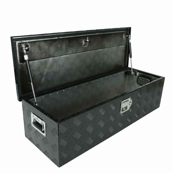 39"X13"X10"Black Aluminum Pickup Truck Trunk Bed Tool Box Underbody Storage+Lock