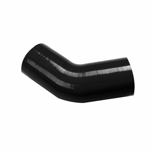4" 4-ply 45 Degree Elbow Turbo/Intercooler/Intake Silicone Coupler Hose Black - www.blackhorse-racing.com