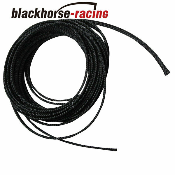 50 FT 1/4" Expandable Wire Cable Sleeving Sheathing Braided Loom Tubing Black - www.blackhorse-racing.com