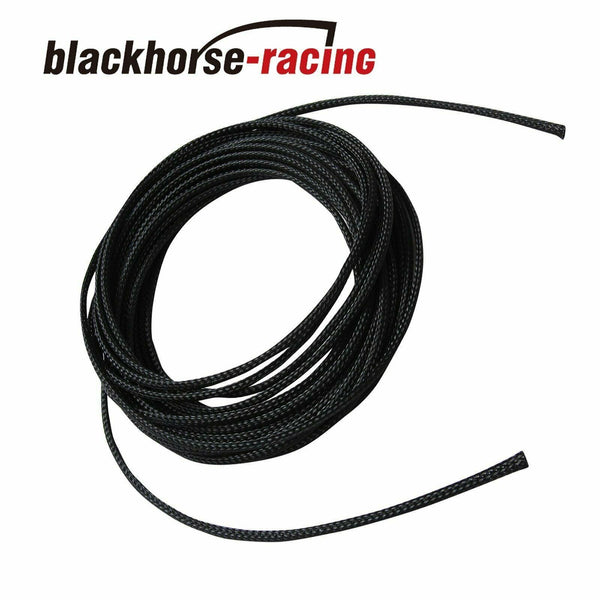 100 FT 1/8" Expandable Wire Cable Sleeving Sheathing Braided Loom Tubing Black - www.blackhorse-racing.com