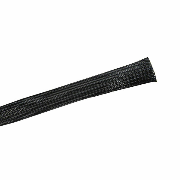 100 FT 1/2" Expandable Wire Cable Sleeving Sheathing Braided Loom Tubing Black - www.blackhorse-racing.com