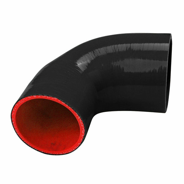 2 1/2" TO 3" 90 DEGREE ELBOW 63MM-76MM REDUCER 4PLY SILICONE HOSE COUPLER BKRD - www.blackhorse-racing.com