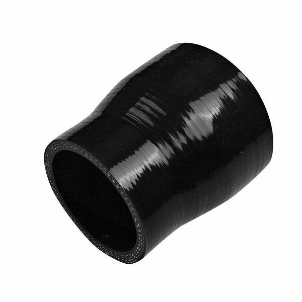 Black 2 3/4"-3" Straight Reducer Silicone Coupler Hose 70-76mm Exhaust Pipe - www.blackhorse-racing.com
