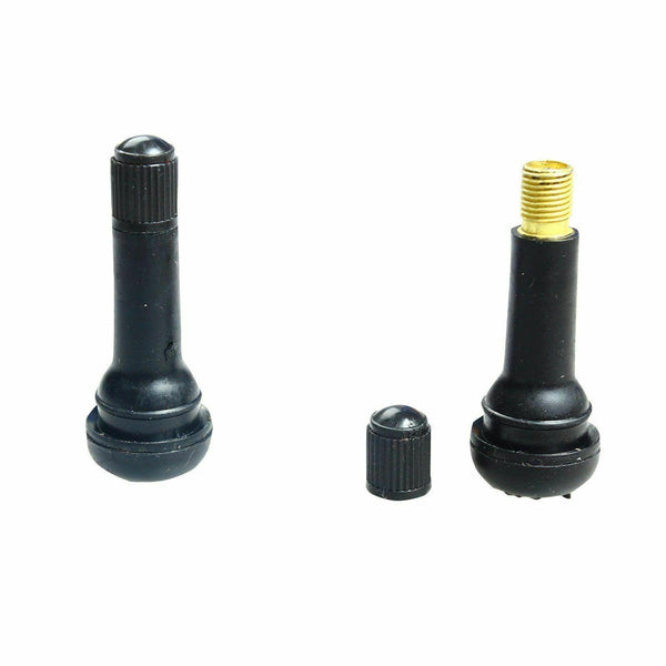 25Pcs TR414 Snap-In Tire Valve Stems Medium Black Rubber - www.blackhorse-racing.com