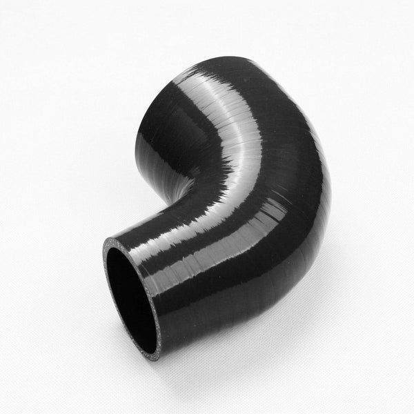 Black 63-102 mm 90 Degree Reducer 2.5" To 4 " Silicone Hose Pipe Coupler Turbo - www.blackhorse-racing.com
