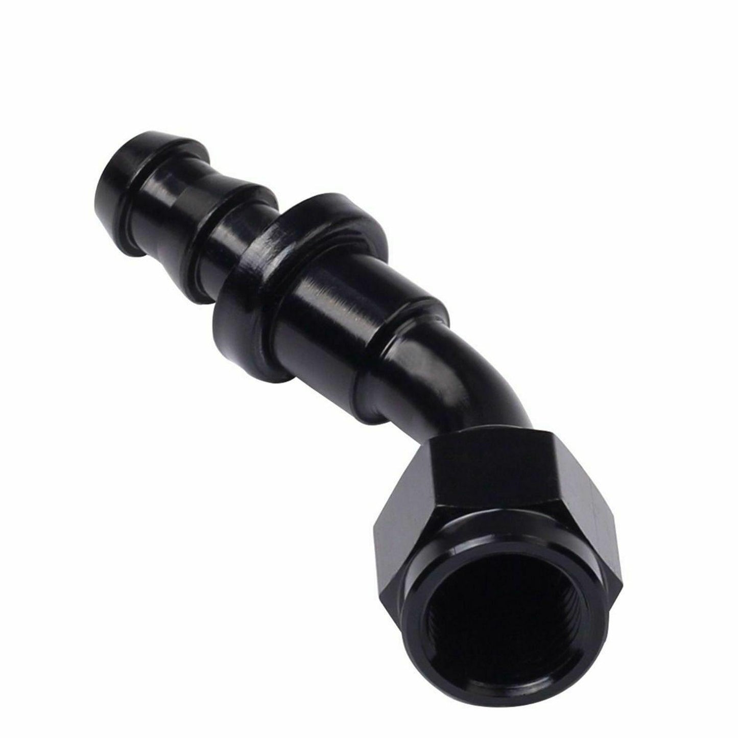 
                  
                    2PC Black AN 10 45 Degree Aluminum Push on Oil Fuel Line Hose End Fitting 10-AN - www.blackhorse-racing.com
                  
                
