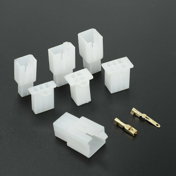 380Pcs Motorcycle Car Electrical 2.8mm 2 3 4 6 Pin Wire Auto Connectors Term Set - www.blackhorse-racing.com