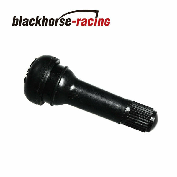 50 PCS TR 414 Snap-In Tire Valve Stems Medium Black Rubber New - www.blackhorse-racing.com