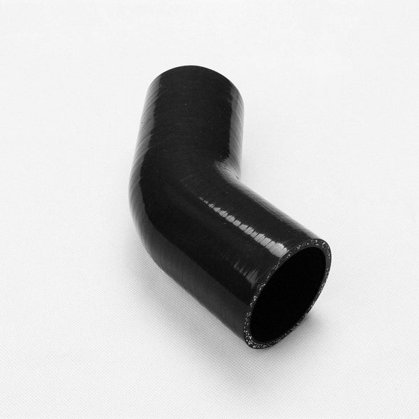 76mm to 76mm 3" Inch 45 Degree Elbow Silicone Turbo Hose Coupler Pipe Black - www.blackhorse-racing.com