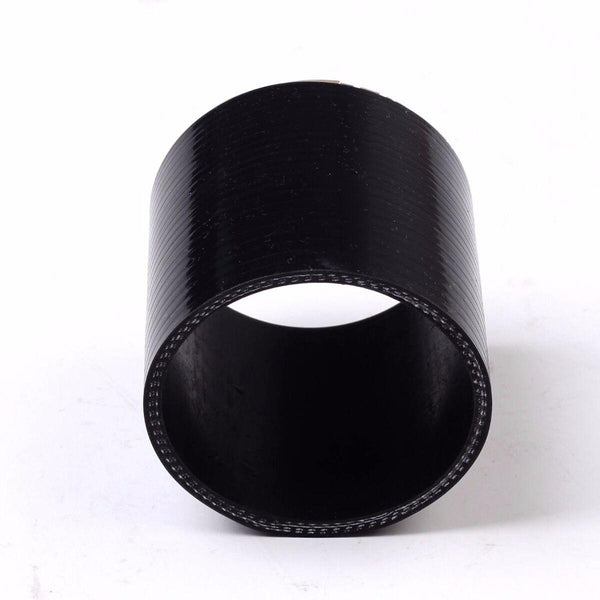 Black 1 1/2" inch 38mm Silicone Straight Hose Coupler Connector Joiner Radiator - www.blackhorse-racing.com