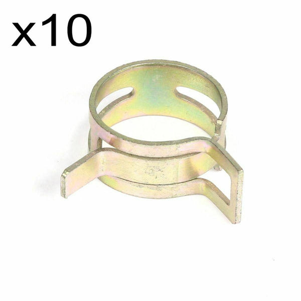 10 PCS 14mm 0.55" Spring Band Type Fuel / Silicone Vacuum Hose Pipe Clamp - www.blackhorse-racing.com