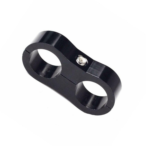 17/32 Inch Black AN6 Billet Oil Fuel Hose Separator Clamp Adapter Bracket - www.blackhorse-racing.com