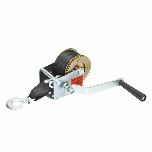 600LBS Hand Winch Hand Winch Crank Gear Winch Heavy Duty ATV Trailer Boat New - www.blackhorse-racing.com