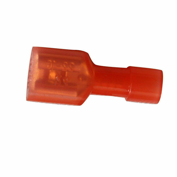 50X 1/4" Fully Insulated Red Female Electrical Spade Crimp Connector Terminals - www.blackhorse-racing.com