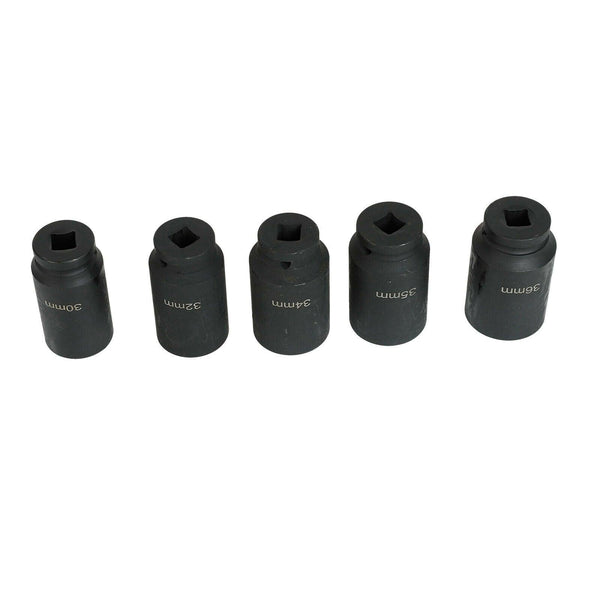 1/2'' Drive 12 Point Deep Spindle Axle Nut Socket Set 30, 32, 34,35,36 mm 5PC - www.blackhorse-racing.com