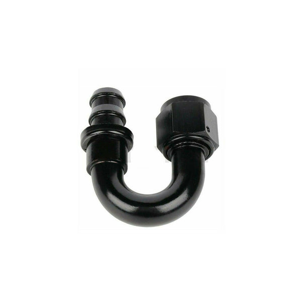 8AN Hose End Fitting Push On Lock Adapter For Oil Fuel Hose Line - www.blackhorse-racing.com