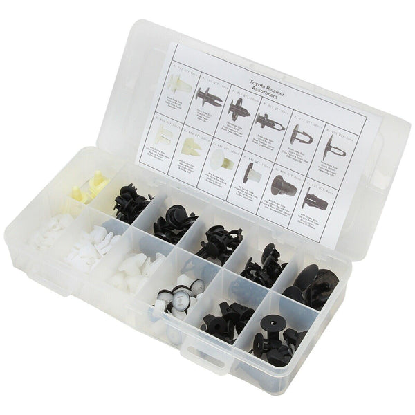 FITS TOYOTA FENDER DOOR HOOD BUMPER TRIM CLIP BODY RETAINER ASSORTMENT 146 PCS - www.blackhorse-racing.com