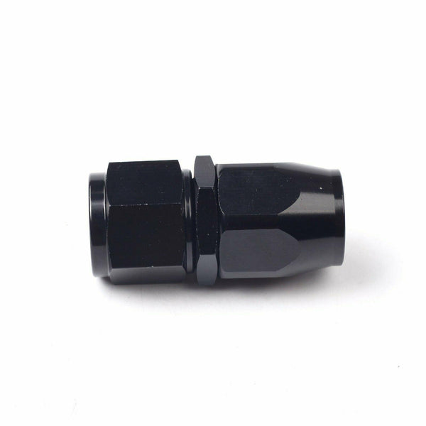 Black AN10 10-AN Straight Swivel Fuel Oil Air Gas Hose End Fitting Adaptor - www.blackhorse-racing.com