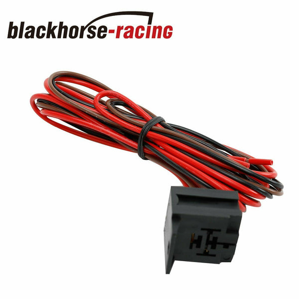 12V ADJUSTABLE ELECTRIC RADIATOR FAN THERMOSTAT CONTROL RELAY WIRE HARNESS KIT - www.blackhorse-racing.com
