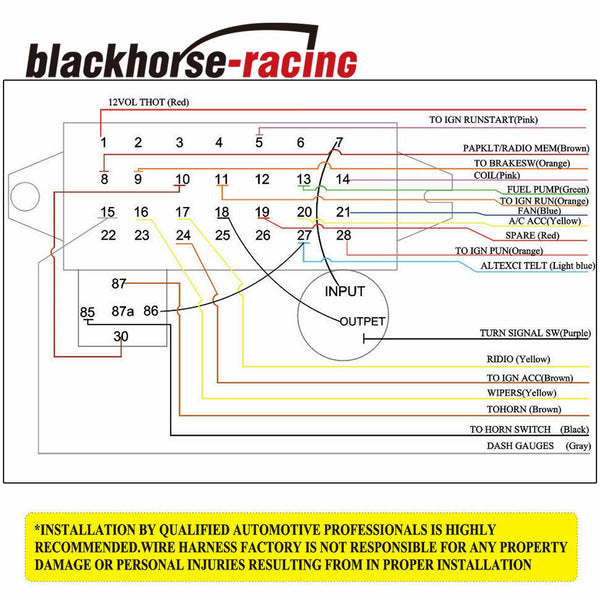 New Race 14 Fuse 12-14 Circuit Wire Harness - US GXL COPPER WIRE Universal