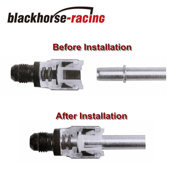 644113 Adapter Fuel Fitting 6AN (male) to 5/16 (female) GM Quick Connect EFI FI - www.blackhorse-racing.com