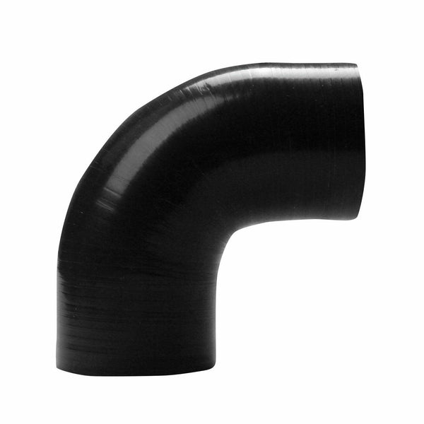 2" 4-PLY 90 DEGREE ELBOW SILICONE COUPLER HOSE BLACK-RED 51MM ID - www.blackhorse-racing.com