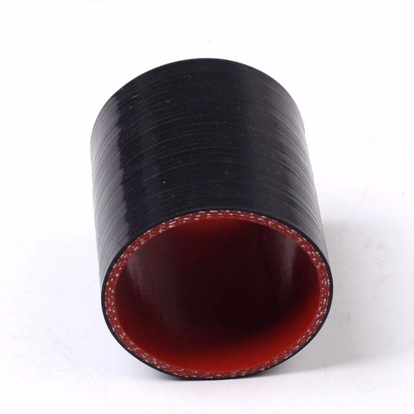 2 1/2" 2.5" Straight Silicone Hose Pipe Black-Red 63mm Intercooler Coupler Turbo - www.blackhorse-racing.com