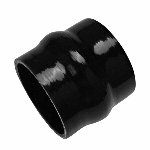 Silicone Hump Hose Coupler Joiner 51mm 2" (4-ply) Pipe Turbo Black - www.blackhorse-racing.com