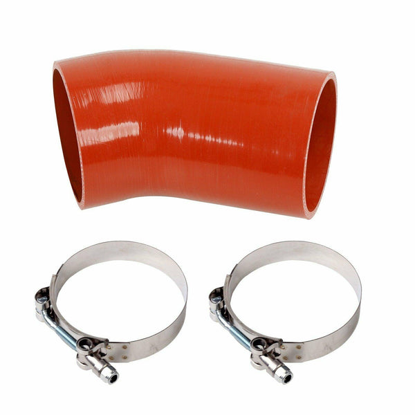 3.5" Air Intake Silicone Hose For Upgraded 94-97 Powerstroke 7.3L TP38 Turbo Red - www.blackhorse-racing.com