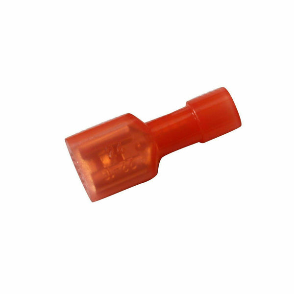 50X 1/4" Fully Insulated Red Female Electrical Spade Crimp Connector Terminals - www.blackhorse-racing.com