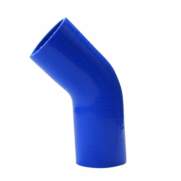 2.5" 63mm 45 degree Turbo/Intake/Intercooler 4-PLY Silicone Coupler Hose BLUE - www.blackhorse-racing.com