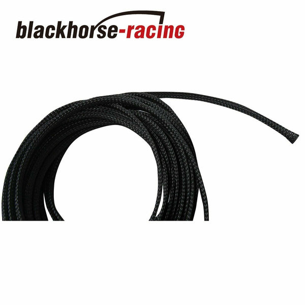 100 FT 1/4" Expandable Wire Cable Sleeving Sheathing Braided Loom Tubing Black - www.blackhorse-racing.com