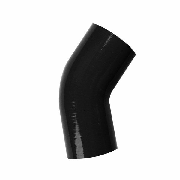 3"-2.5" 76mm-63mm 45 degree Turbo/Intake/Intercooler Silicone Coupler Hose BLACK - www.blackhorse-racing.com