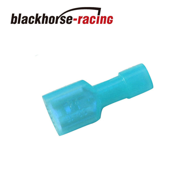 100Pcs Fully Insulated Blue Female Electrical Spade Crimp Connector Terminal New - www.blackhorse-racing.com