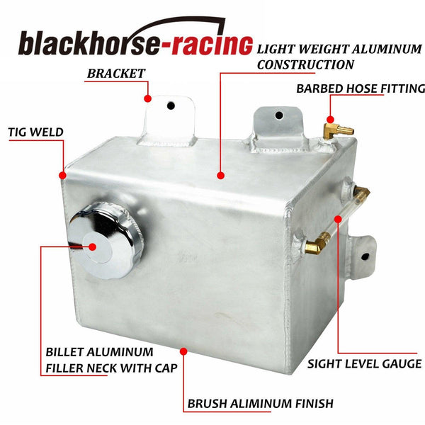 Aluminum Expansion Recovery Overflow Coolant Tank For 78-88 Monte Carlo/Regal - www.blackhorse-racing.com
