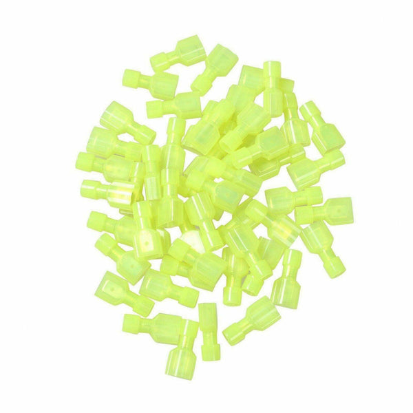 50pcs T-Tap Male Quick Wire Connector Soade 22-18 Gauge YELLOW - www.blackhorse-racing.com