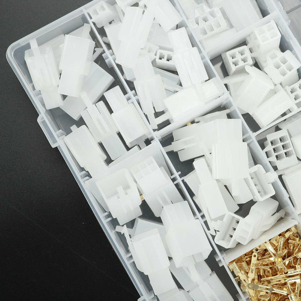 380Pcs Motorcycle Car Electrical 2.8mm 2 3 4 6 Pin Wire Auto Connectors Term Set - www.blackhorse-racing.com