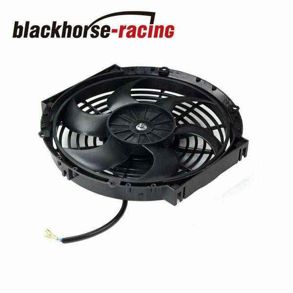 Aluminum 6 Row Radiator Remote Transmission Oil Cooler & 10" Cooling Fan w/ Kit - www.blackhorse-racing.com