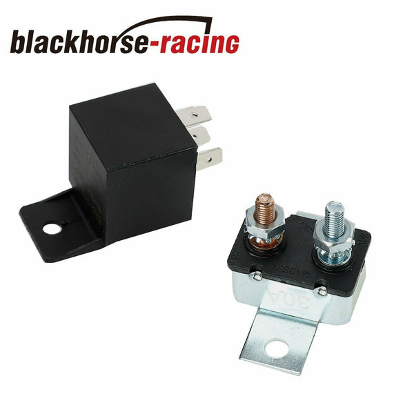 12V ADJUSTABLE ELECTRIC RADIATOR FAN THERMOSTAT CONTROL RELAY WIRE HARNESS KIT - www.blackhorse-racing.com