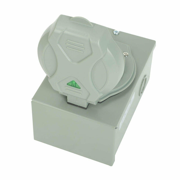 NEMA L5-30 3Prong 30Amp RV Power Generator Inlet Box 3750W Transfer Switch Iron - www.blackhorse-racing.com