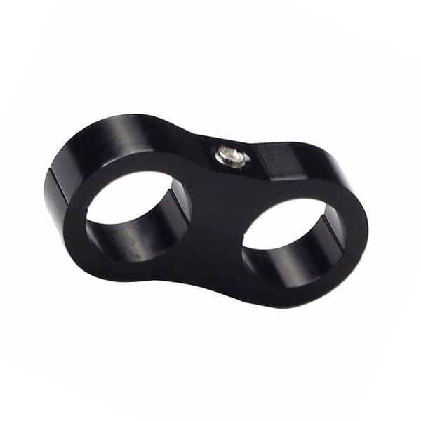17/32 Inch Black AN6 Billet Oil Fuel Hose Separator Clamp Adapter Bracket - www.blackhorse-racing.com