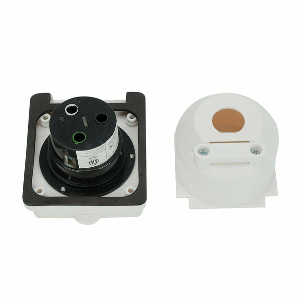 30Amp 125V 3-Wire Inlet RV Power Cord Twist Lock Plug Grounding Shore Boat White - www.blackhorse-racing.com