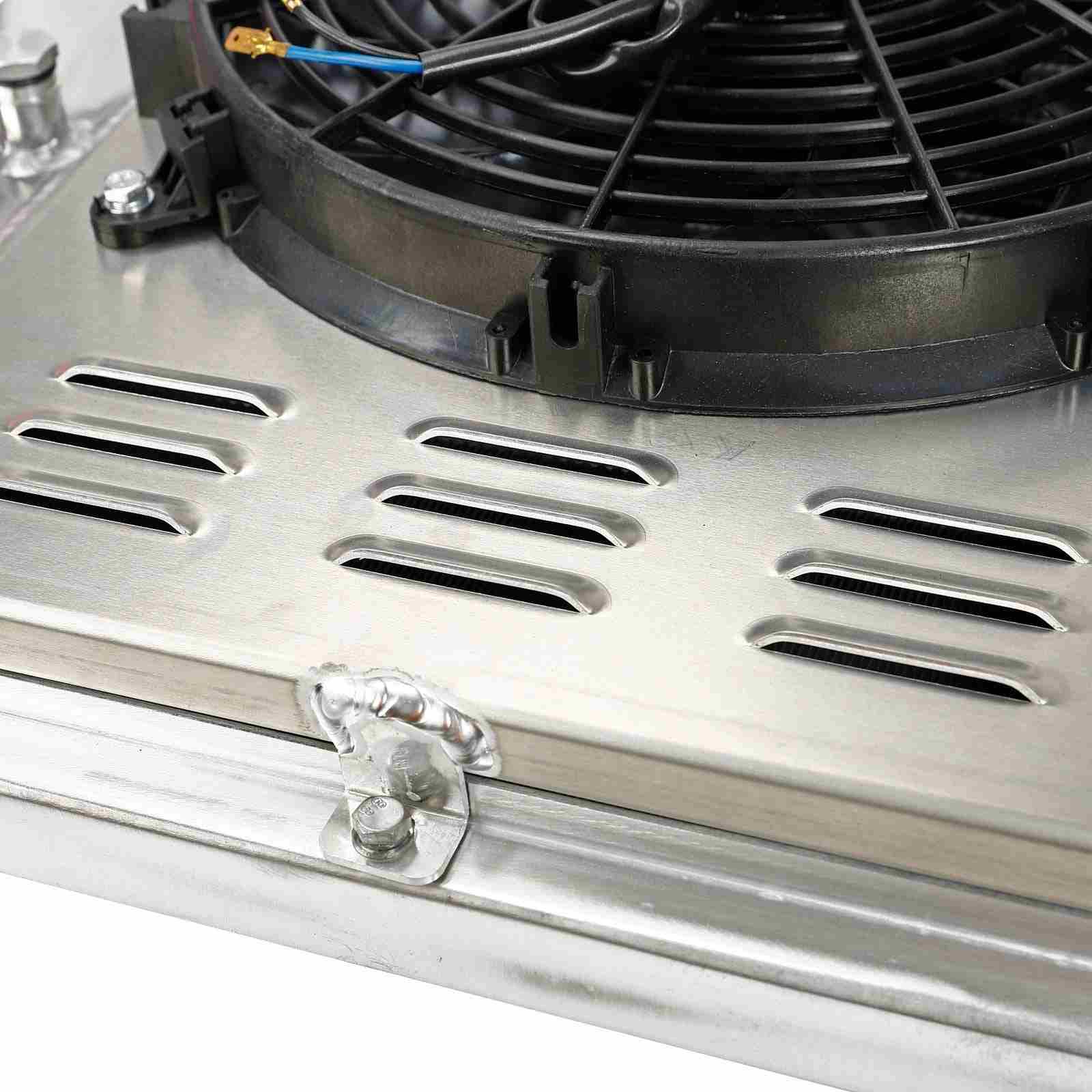 3-Row Aluminum Radiator W/ Shroud & Fan For Chevy Camaro 1970-81 & Monte Carlo 1978-87 G-Body