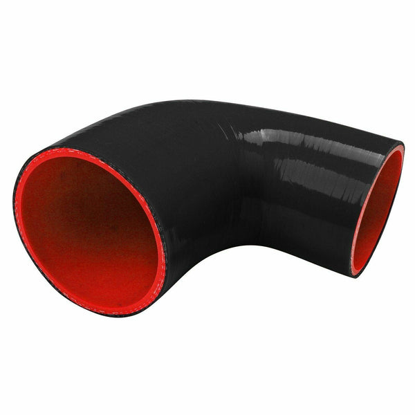 2 1/2" TO 3" 90 DEGREE ELBOW 63MM-76MM REDUCER 4PLY SILICONE HOSE COUPLER BKRD - www.blackhorse-racing.com