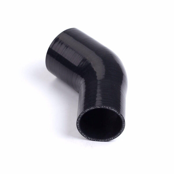 Black 2.0" to 2.5" Inch Silicone 45 Degree Intercooler Pipe Reducer Hose Turbo - www.blackhorse-racing.com