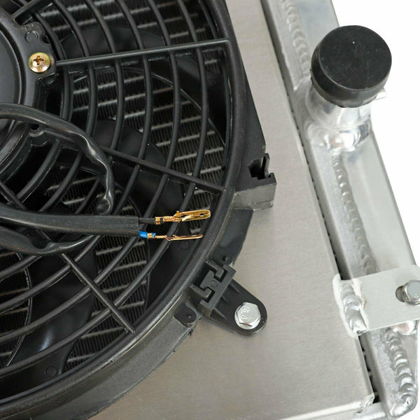 Aluminum 2 Row Racing Radiator + Fan Shroud Fit 92-00 Honda Civic /Acura Integra - www.blackhorse-racing.com