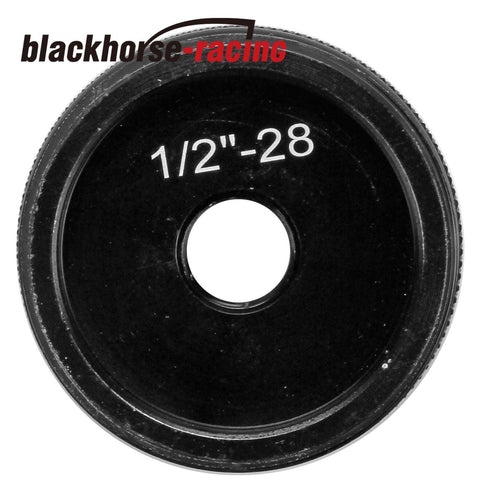 1/2''-28 Black Anodized Fuel Filter Replacement End Cap Fits 4003/24003 - www.blackhorse-racing.com