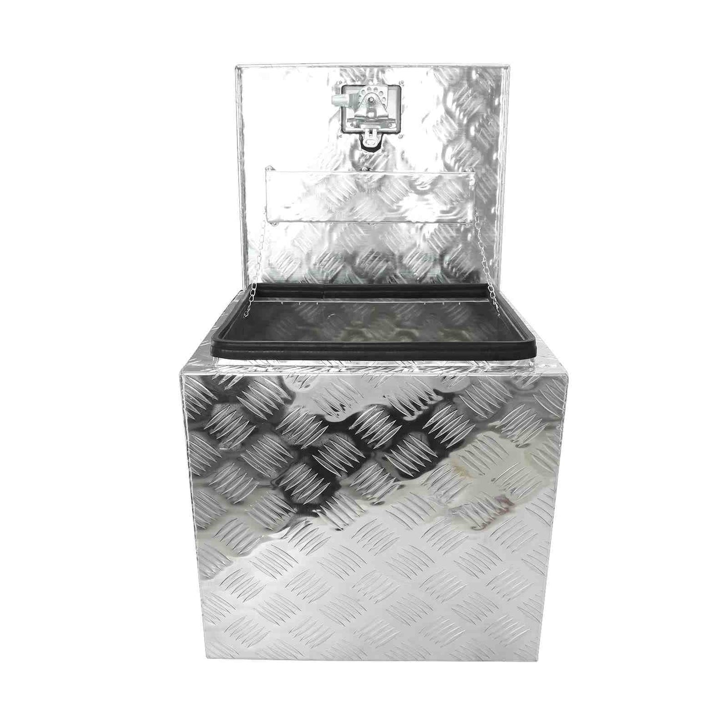 
                  
                    18 x 17 x 18 Inch Aluminum Truck Trailer Tool Box, Waterproof Underbody Truck Bed Storage Toolbox for Pickup Truck RV Trailer ATV with Lock & 2 Keys - Silver
                  
                