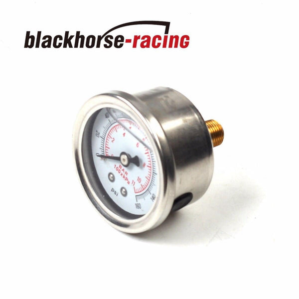 BK Adjustable Fuel Pressure Regulator&100psi Gauge Kit 6AN Fitting End Universal - www.blackhorse-racing.com